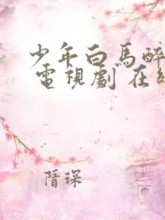 少年白马醉春风 电视剧 在线观看