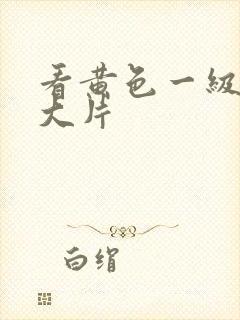 看黄色一级的的大片