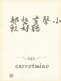 那些有声小说比较好听