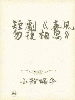 短剧《春风不言勿复相思》全集
