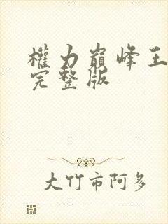 权力巅峰王洪涛完整版