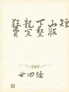 狂龙下山短剧免费完整版