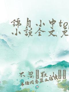 锦月小中top小说全文免费阅读笔趣阁