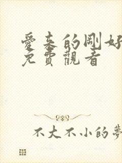 爱来的刚好高清免费观看