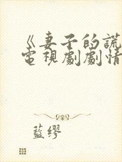 《妻子的谎言》电视剧剧情免费观看