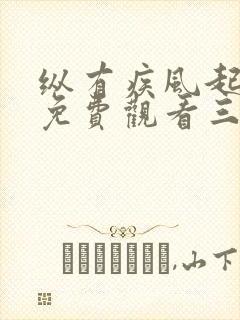 纵有疾风起全集免费观看三十一集