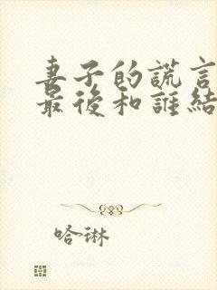 妻子的谎言一斌最后和谁结婚