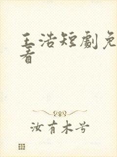 王浩短剧免费观看