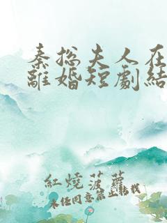 秦总夫人在找你离婚短剧结局