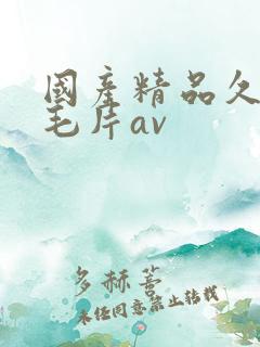 国产精品久久久毛片av