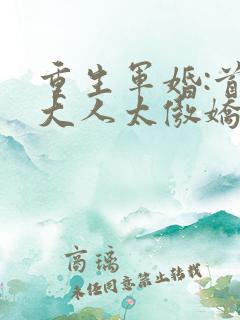重生军婚:首长大人太傲娇