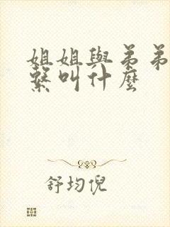 姐姐与弟弟的关系叫什么