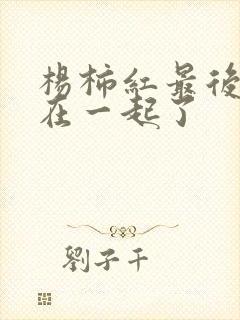 杨柿红最后和谁在一起了