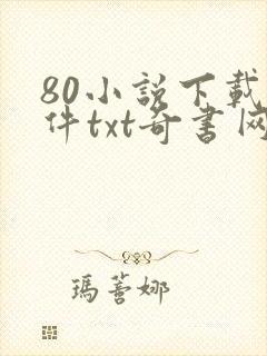 80小说下载软件txt奇书网