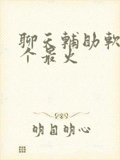 聊天辅助软件哪个最火