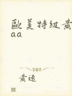 欧美特级黄色aaa