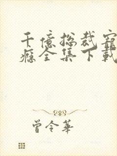 千亿总裁宠妻上瘾全集下载