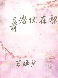 《潜伏在黎明之前