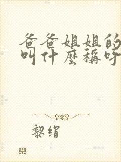 爸爸姐姐的女儿叫什么称呼