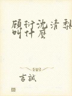 顾衍沈清梨短剧叫什么