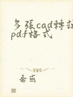 多张cad转换pdf格式