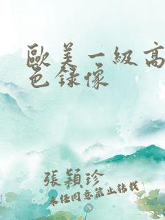 欧美一级高清黄色录像