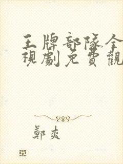 王牌部队全集电视剧免费观看