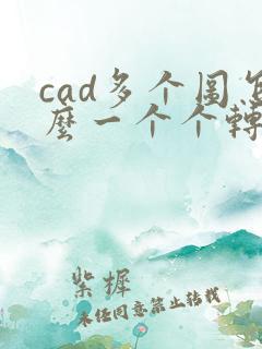 cad多个图怎么一个个转换成pdf