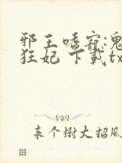 邪王嗜宠:鬼医狂妃 下载txt