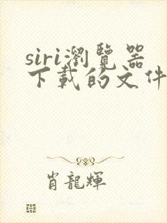 siri浏览器下载的文件在哪