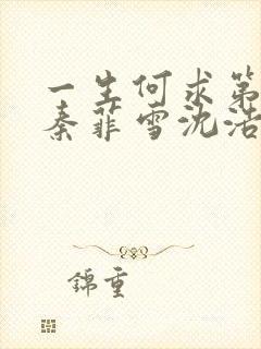 一生何求第二部秦菲雪沈浩小说在线