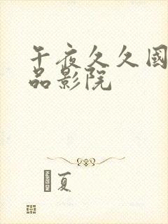 午夜久久国产精品影院