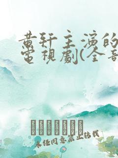 黄轩主演的电影电视剧(全部)