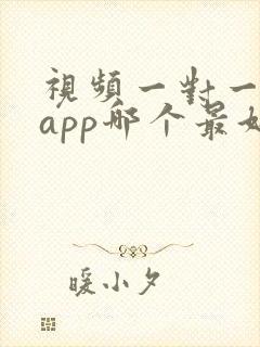 视频一对一聊天app哪个最好