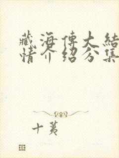 藏海传大结局剧情介绍分集