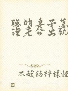 聪明妻子怎么处理老公出轨的