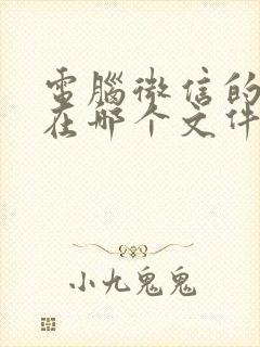 电脑微信的文件在哪个文件夹里面