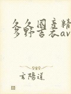 久久国产精品波多野吉衣av