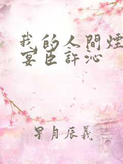 我的人间烟火孟宴臣许沁