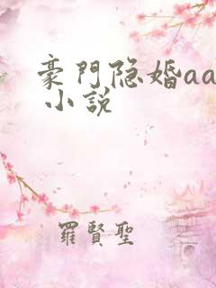 豪门隐婚aa制 小说