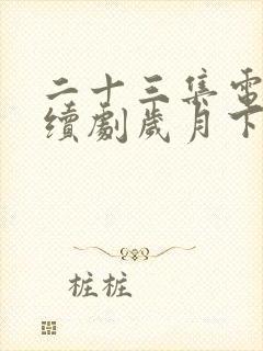 二十三集电视连续剧岁月下载