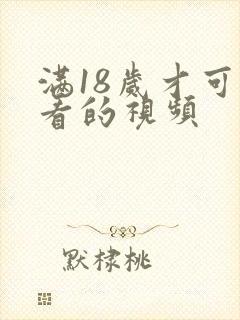 满18岁才可以看的视频