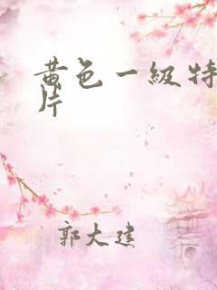 黄色一级特黄大片