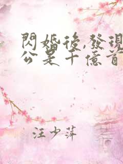 闪婚后,发现老公是千亿首富i