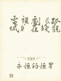 电视剧《孤战迷城》在线观看免费