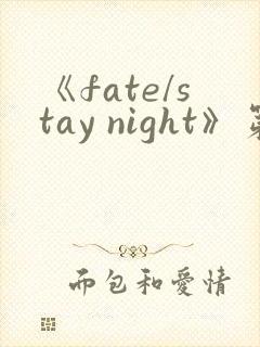 《fate/stay night》第一季