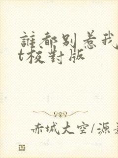 谁都别惹我txt校对版