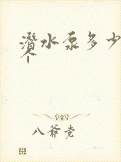 潜水泵多少钱一个