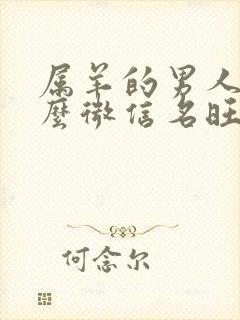 属羊的男人用什么微信名旺财