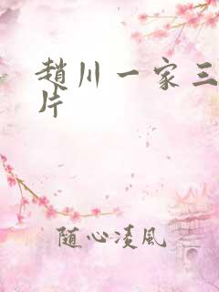 赵川一家三口照片